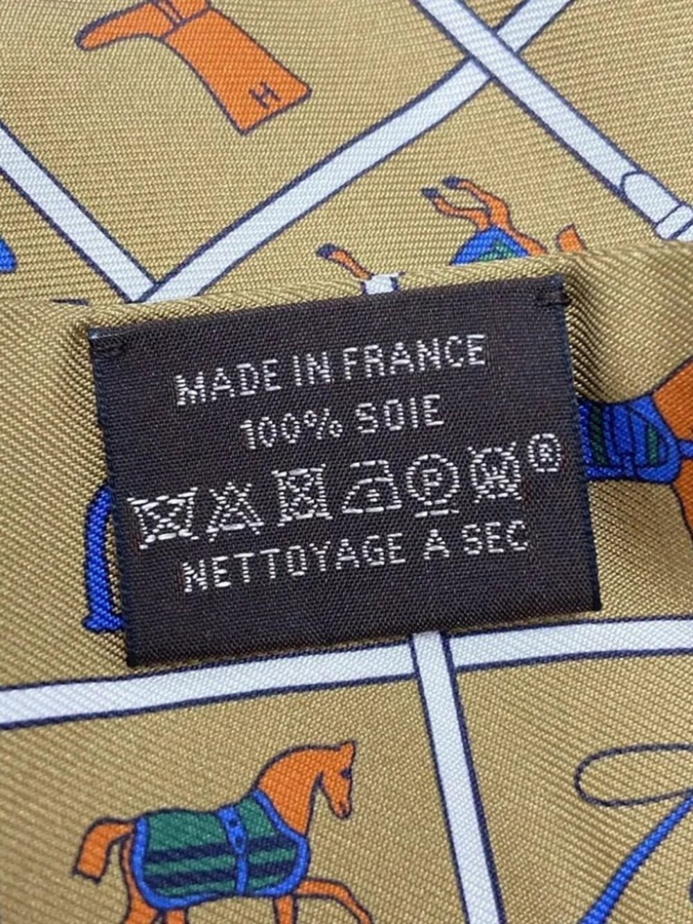 HERMES Twilly - Beige White Multi Scarf - Picture 3 of 5